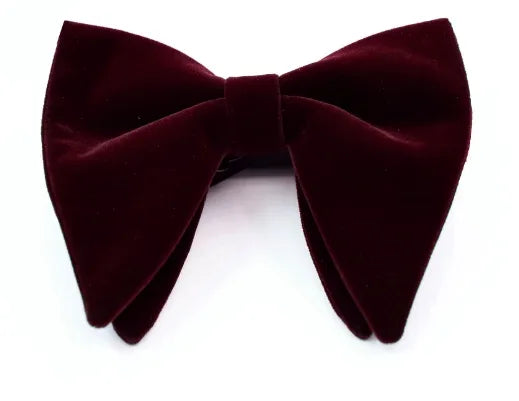 Elegant Solid Color Bow Knot Velvet Men'S Tie