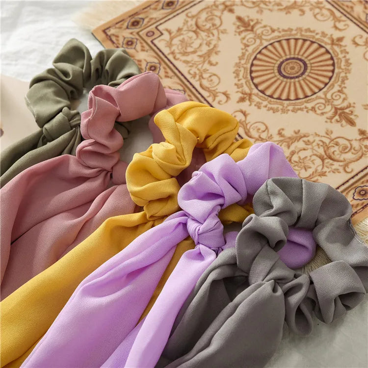 Elegant Solid Color Cloth Hair Tie