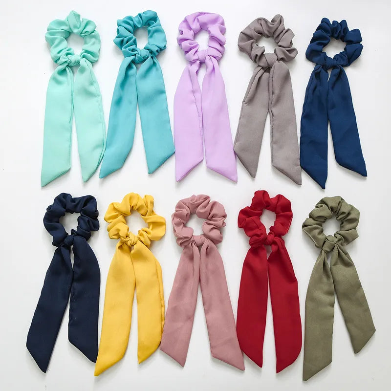 Elegant Solid Color Cloth Hair Tie