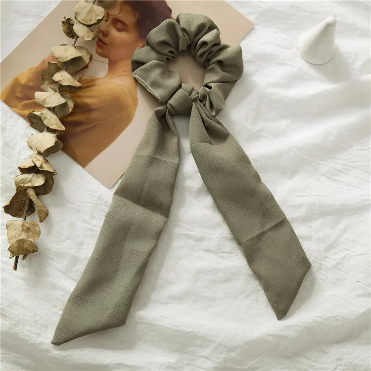 Elegant Solid Color Cloth Hair Tie