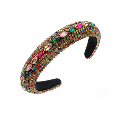 Elegant Solid Color Cloth Inlay Rhinestones Hair Band