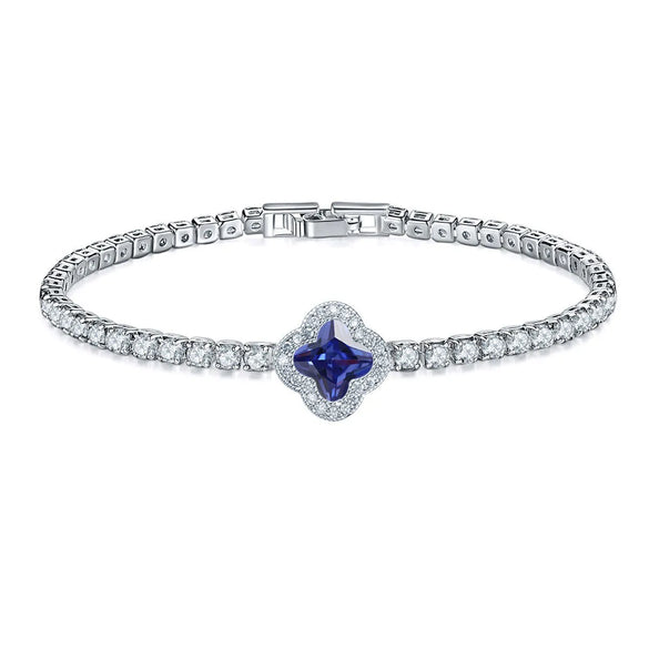 Elegant Solid Color Copper Plating Inlay Zircon White Gold Plated Gold Plated Bracelets