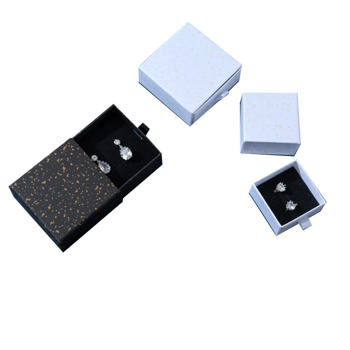 Elegant Solid Color Flannel Jewelry Boxes