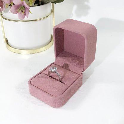 Elegant Solid Color Flannel Jewelry Boxes