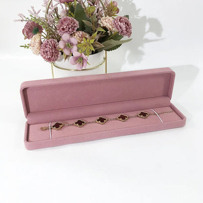 Elegant Solid Color Flannel Jewelry Boxes