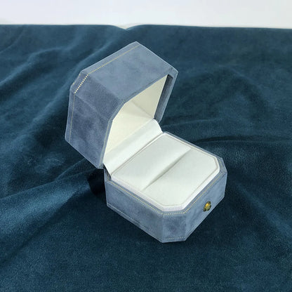 Elegant Solid Color Flannel Jewelry Boxes