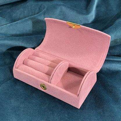 Elegant Solid Color Flannel Jewelry Boxes