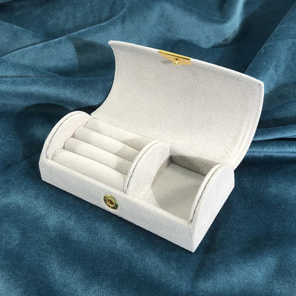 Elegant Solid Color Flannel Jewelry Boxes