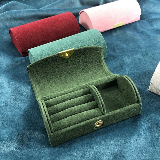 Elegant Solid Color Flannel Jewelry Boxes