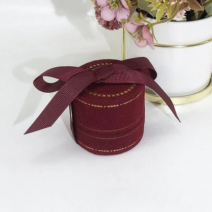 Elegant Solid Color Flannel Jewelry Boxes