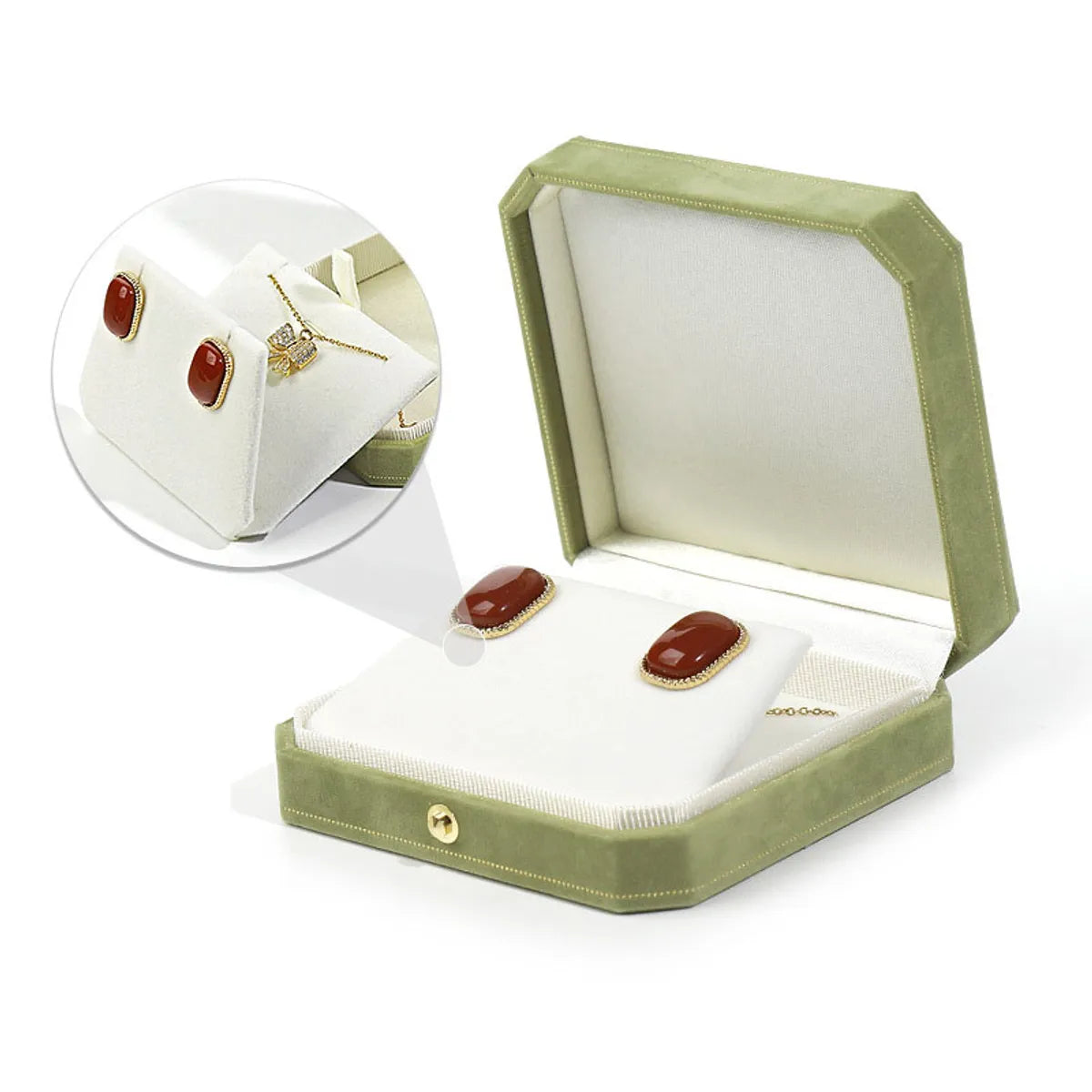 Elegant Solid Color Flannel Wholesale Jewelry Boxes