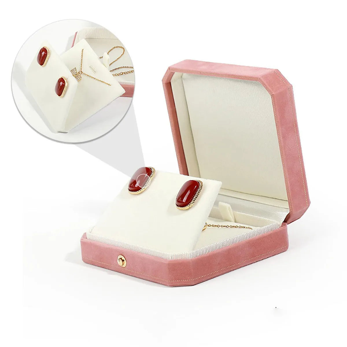 Elegant Solid Color Flannel Wholesale Jewelry Boxes