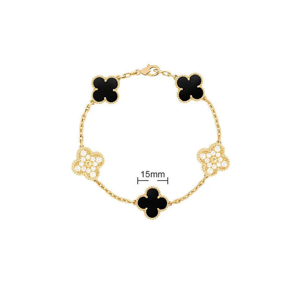 Elegant Solid Color Flower Alloy Wholesale Bracelets