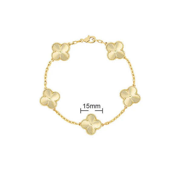 Elegant Solid Color Flower Alloy Wholesale Bracelets