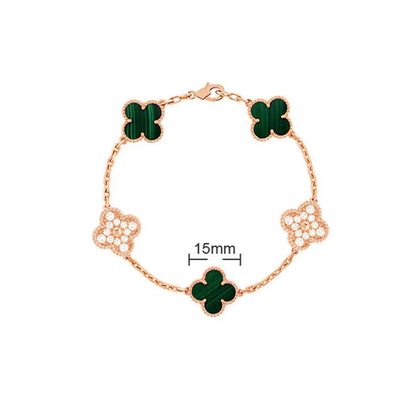 Elegant Solid Color Flower Alloy Wholesale Bracelets