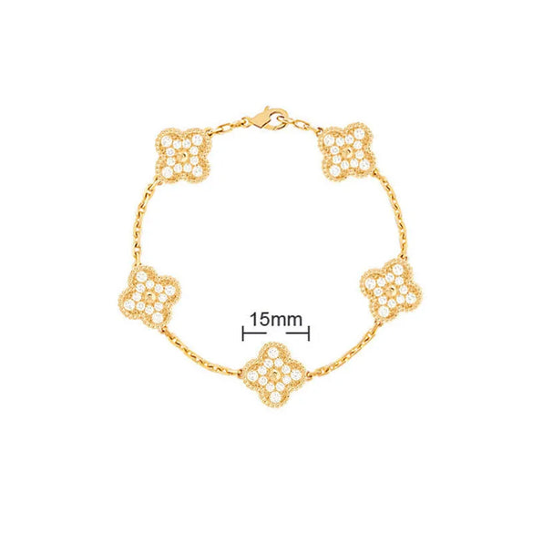 Elegant Solid Color Flower Alloy Wholesale Bracelets
