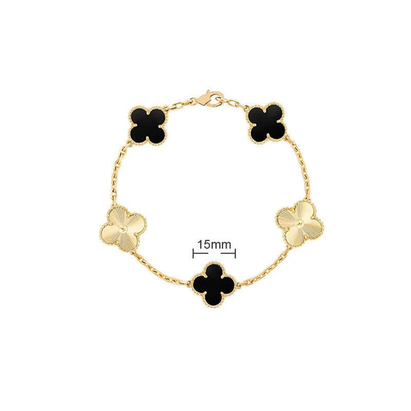 Elegant Solid Color Flower Alloy Wholesale Bracelets