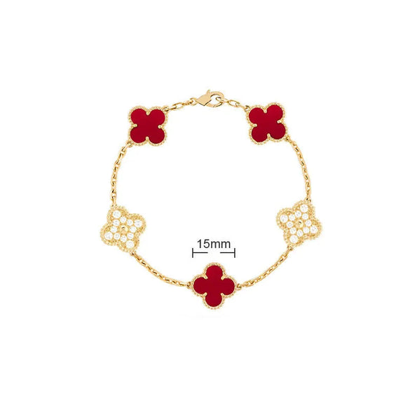 Elegant Solid Color Flower Alloy Wholesale Bracelets