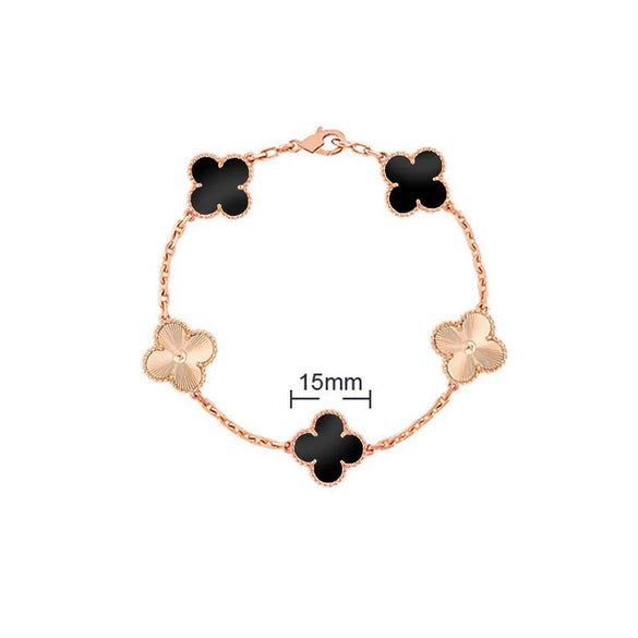 Elegant Solid Color Flower Alloy Wholesale Bracelets