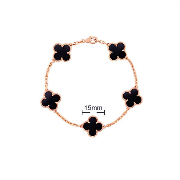 Elegant Solid Color Flower Alloy Wholesale Bracelets
