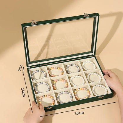 Elegant Solid Color Glass Jewelry Boxes