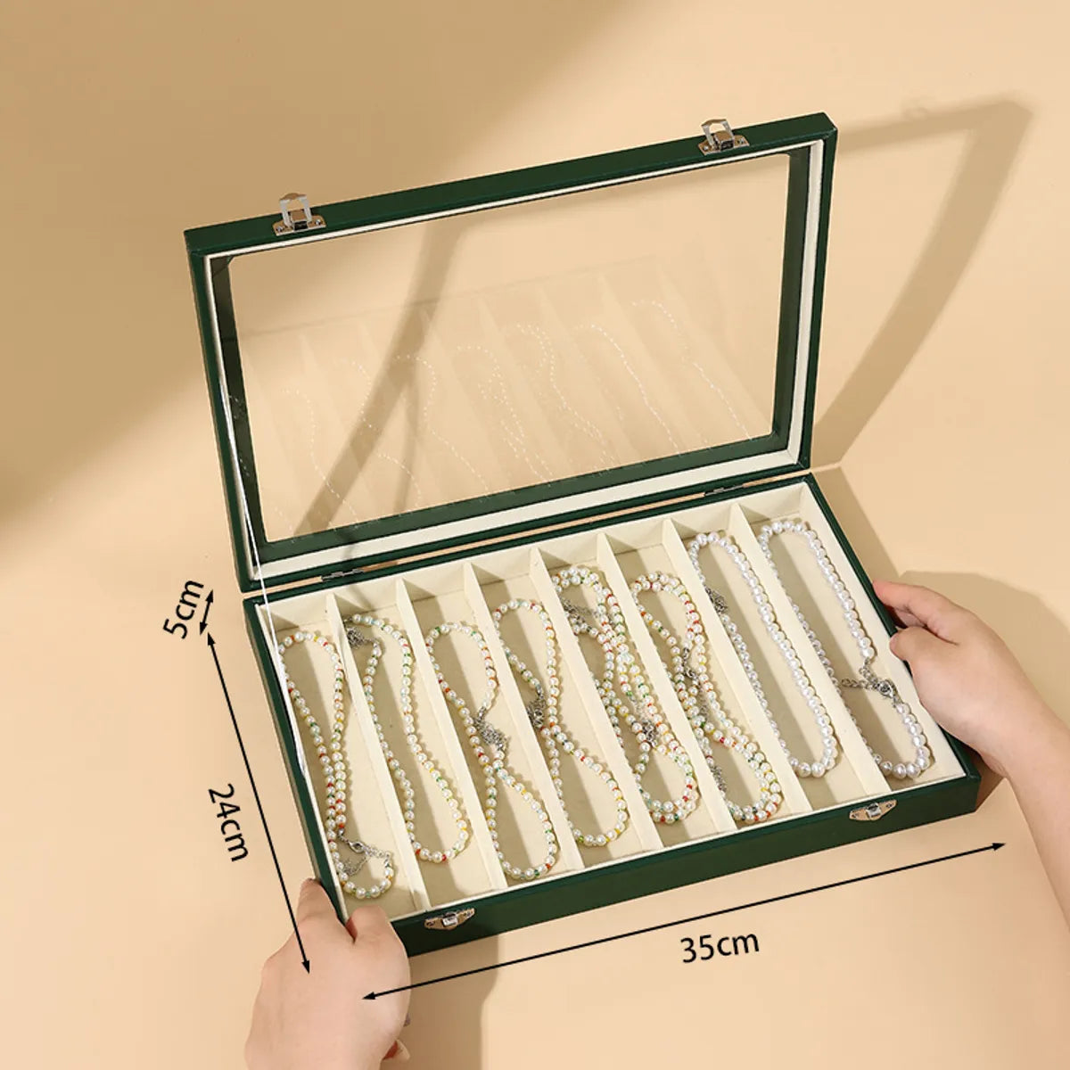 Elegant Solid Color Glass Jewelry Boxes