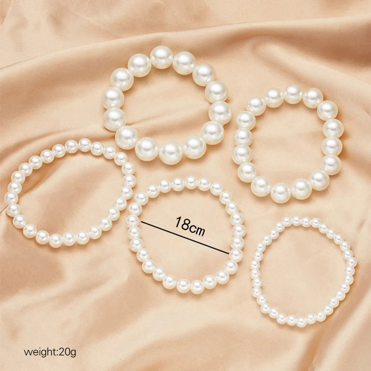 Elegant Solid Color Imitation Pearl Women'S Bracelets