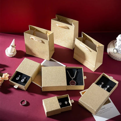 Elegant Solid Color Paper Jewelry Boxes