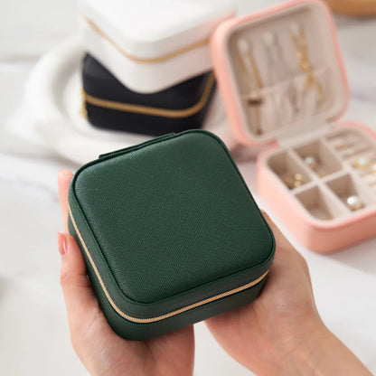 Elegant Solid Color Pu Leather Jewelry Boxes