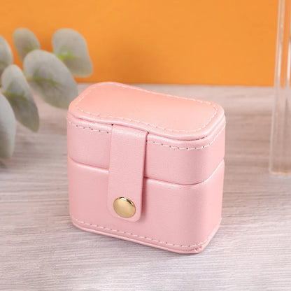 Elegant Solid Color Pu Leather Jewelry Boxes