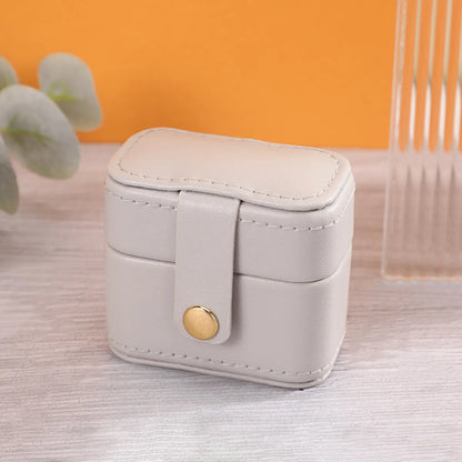 Elegant Solid Color Pu Leather Jewelry Boxes