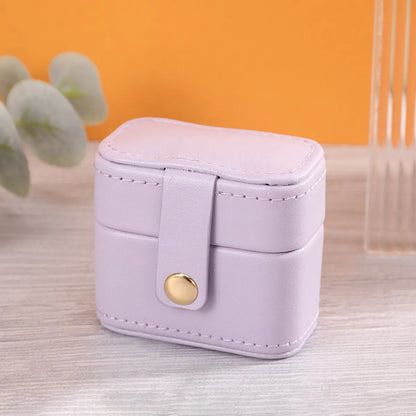 Elegant Solid Color Pu Leather Jewelry Boxes