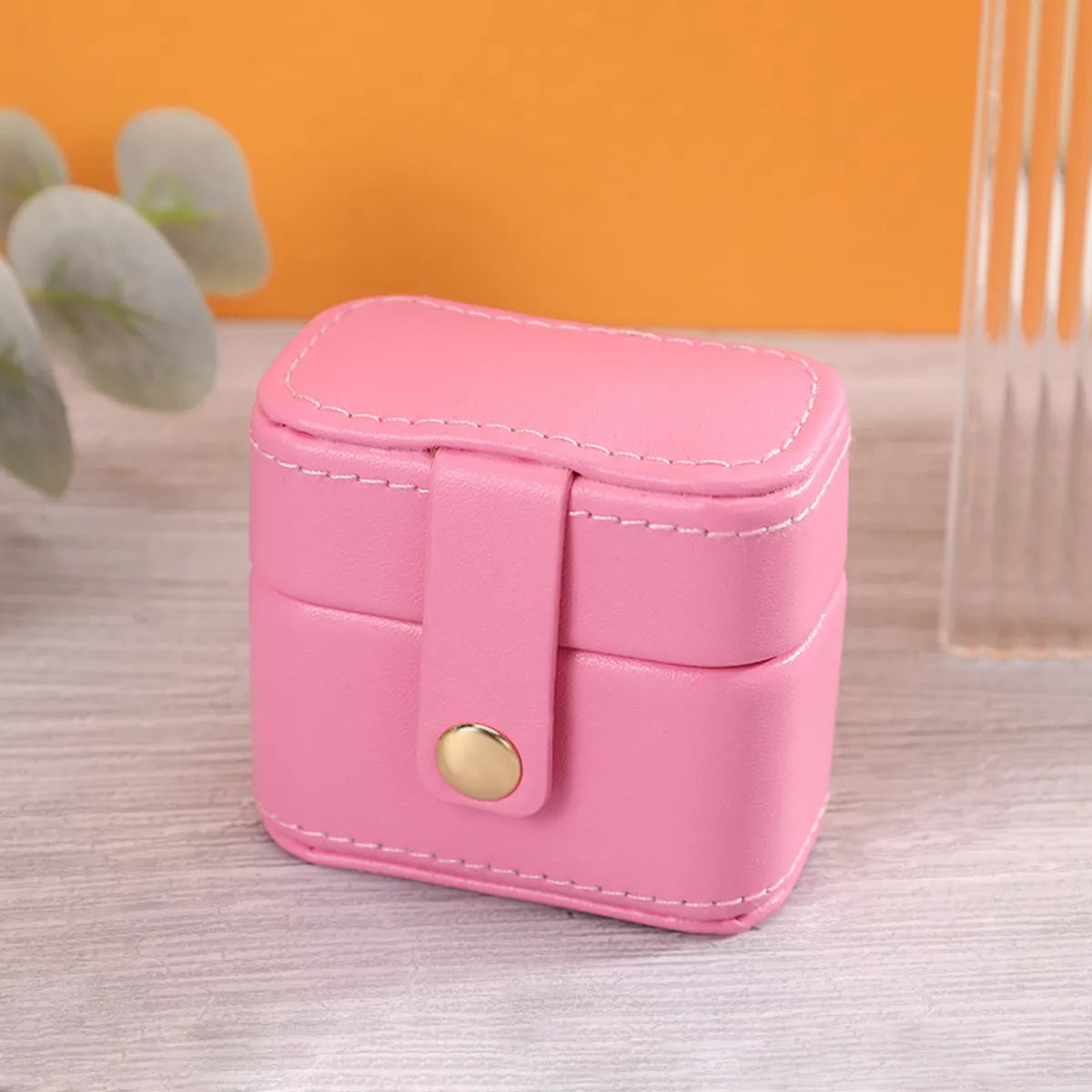 Elegant Solid Color Pu Leather Jewelry Boxes