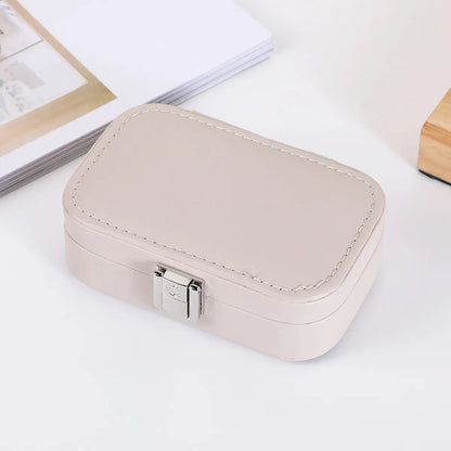 Elegant Solid Color Pu Leather Jewelry Boxes