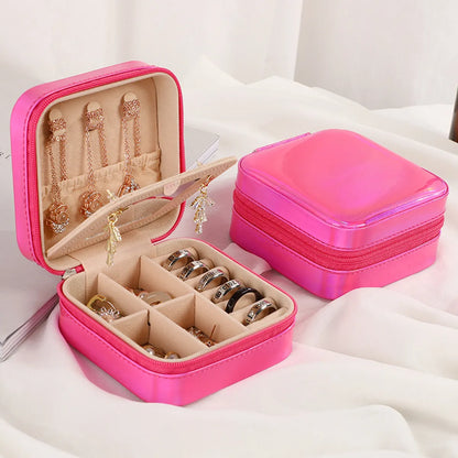 Elegant Solid Color Pu Leather Jewelry Boxes