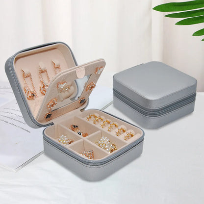 Elegant Solid Color Pu Leather Jewelry Boxes