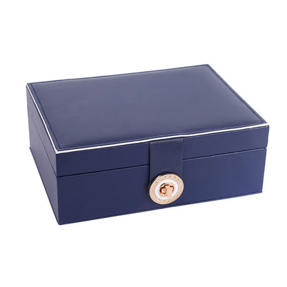 Elegant Solid Color Pu Leather Jewelry Boxes