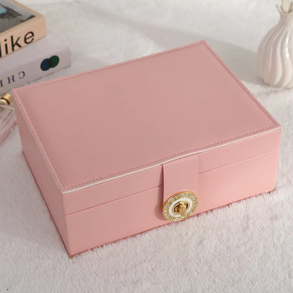 Elegant Solid Color Pu Leather Jewelry Boxes