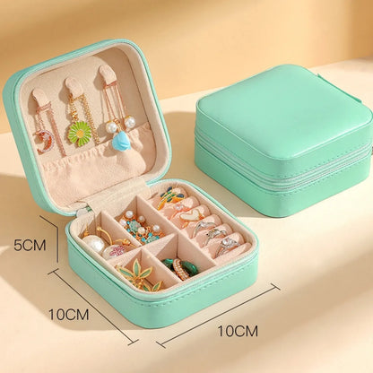 Elegant Solid Color Pu Leather Jewelry Boxes