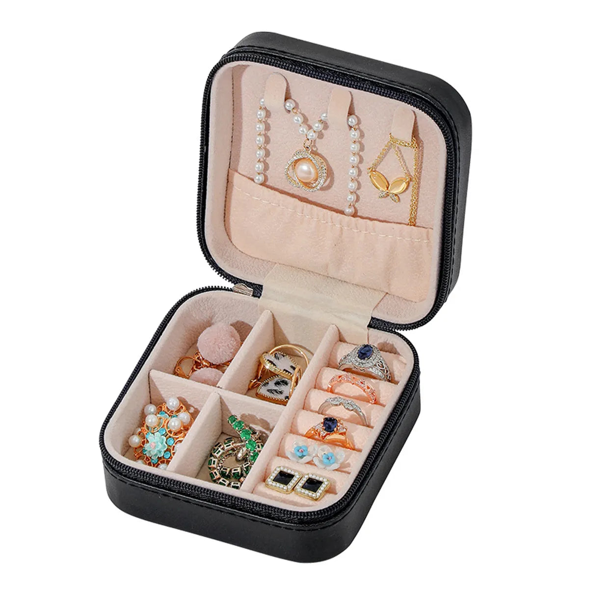 Elegant Solid Color Pu Leather Jewelry Boxes