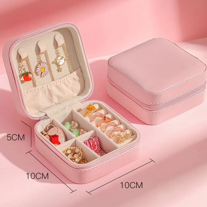 Elegant Solid Color Pu Leather Jewelry Boxes