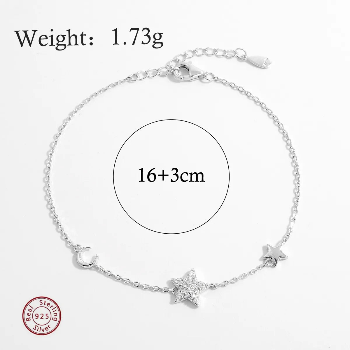 Elegant Solid Color Sterling Silver Plating Inlay Zircon White Gold Plated Rhodium Plated Bracelets