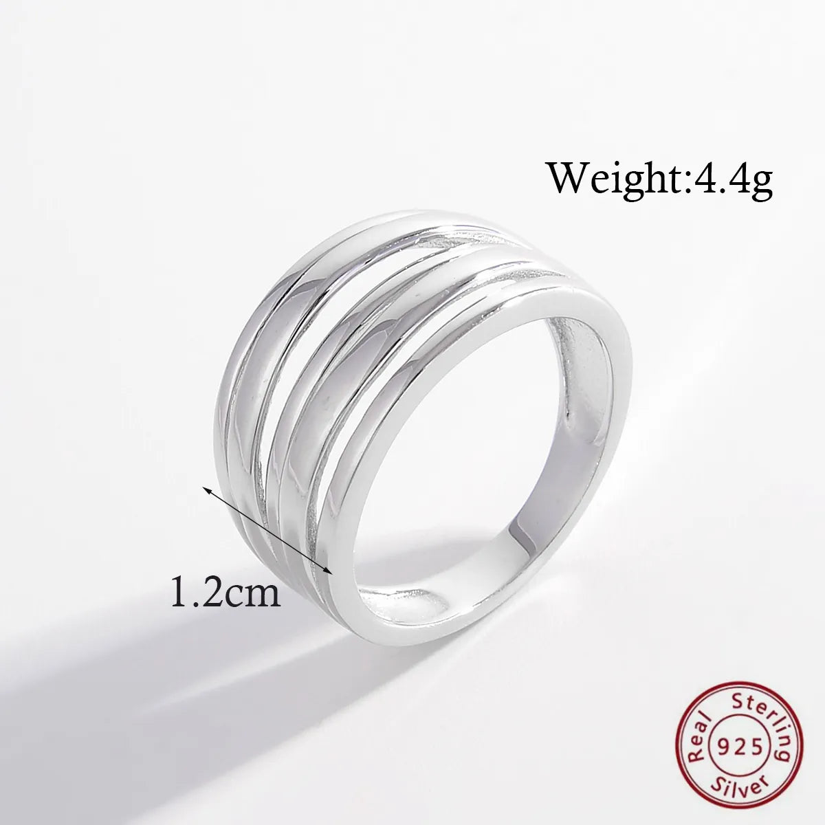 Elegant Solid Color Sterling Silver Plating Inlay Zircon White Gold Plated Rhodium Plated Rings