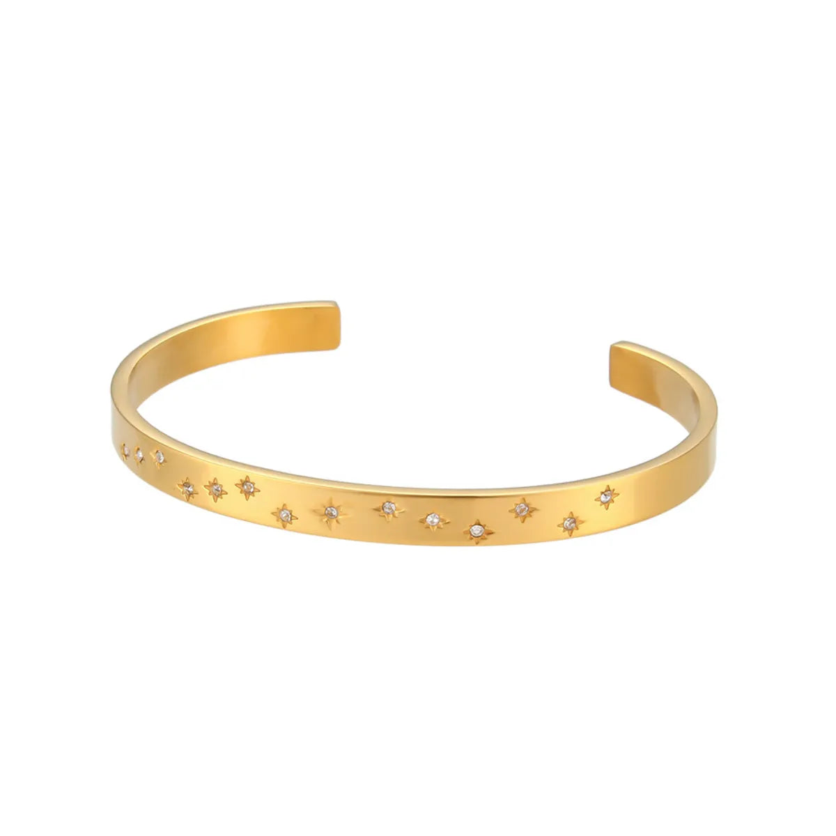 Elegant Solid Color Titanium Steel Bangle In Bulk