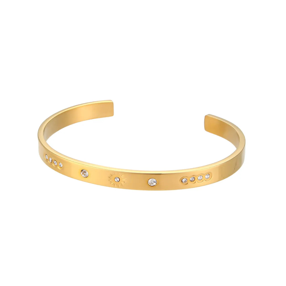 Elegant Solid Color Titanium Steel Bangle In Bulk