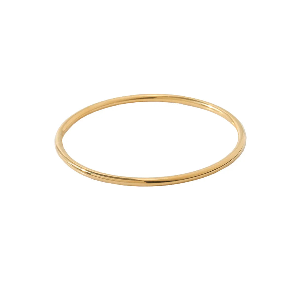 Elegant Solid Color Titanium Steel Plating Bangle