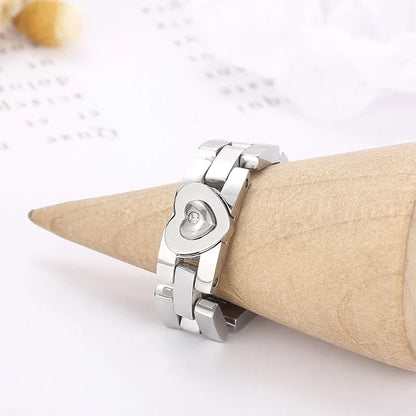 Wholesale Jewelry Elegant Solid Color 304 Stainless Steel Plating Rings