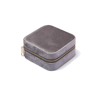 Elegant Solid Color Velvet Jewelry Boxes