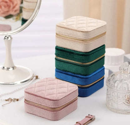 Elegant Solid Color Velvet Jewelry Boxes