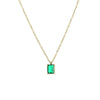 Wholesale Jewelry Elegant Square 304 Stainless Steel Zircon Gold Plated Plating Pendant Necklace